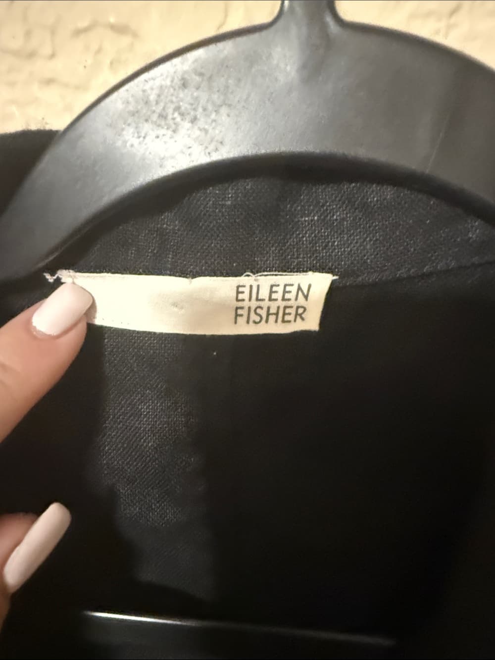 Eileen Fisher Women’s Black Linen Blazer Jacket large/xl