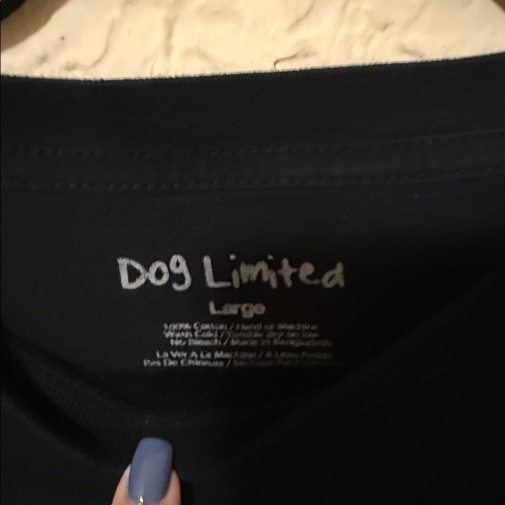 Dog Limited Black Long-Sleeve Tee with Multicolor 'Rappers With Puppies' Graphic