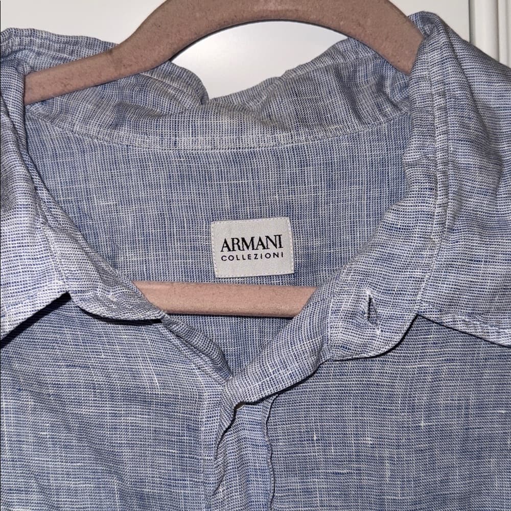 Armani Collezioni Sky Blue Button-Down Shirt