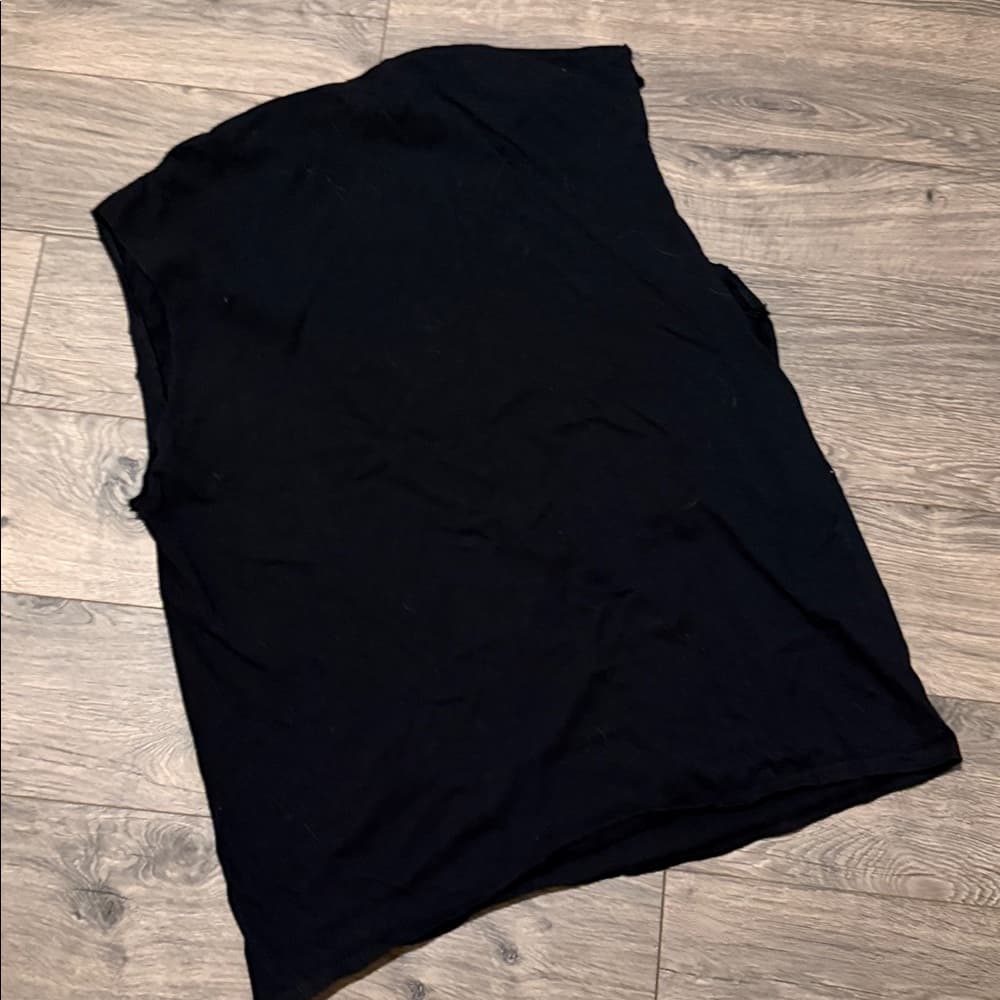 Pepper Black Sleeveless Graphic Tee mens sleeveless cut off sleeves tee xl