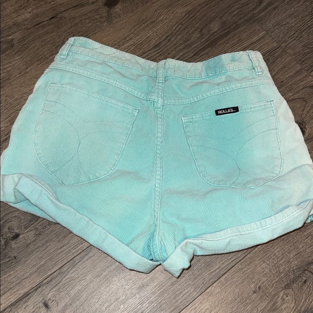 ROLLA'S Mint Green Corduroy Jean Shorts