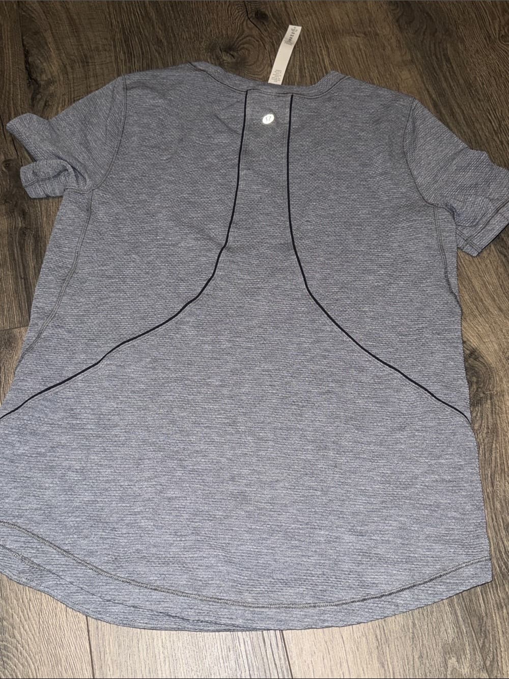 lululemon athletica Heather Gray Textured Short Sleeve Tee