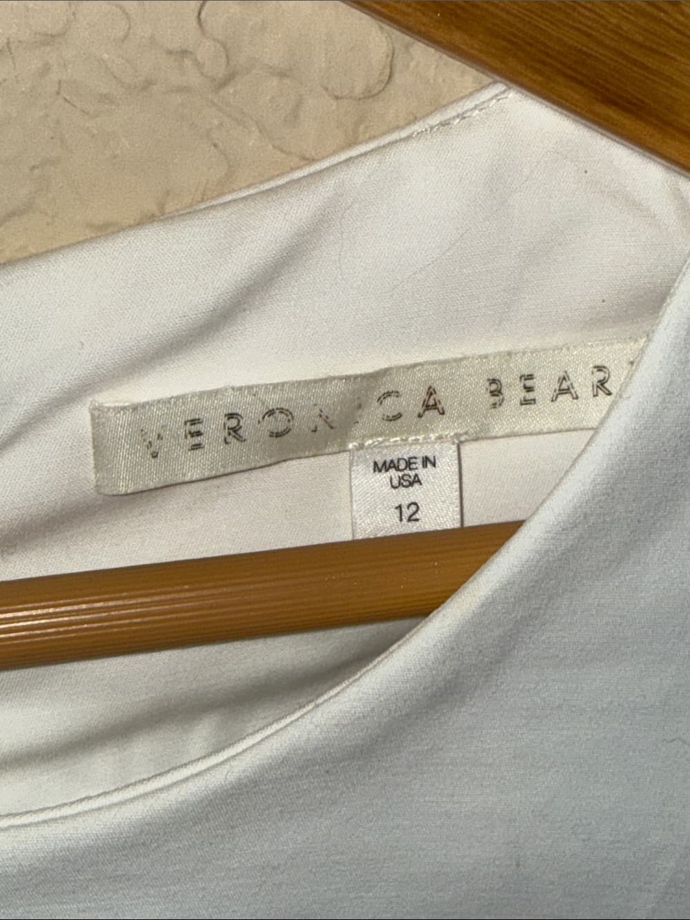 Veronica Beard Ivory Sleeveless Shift Dress size 12