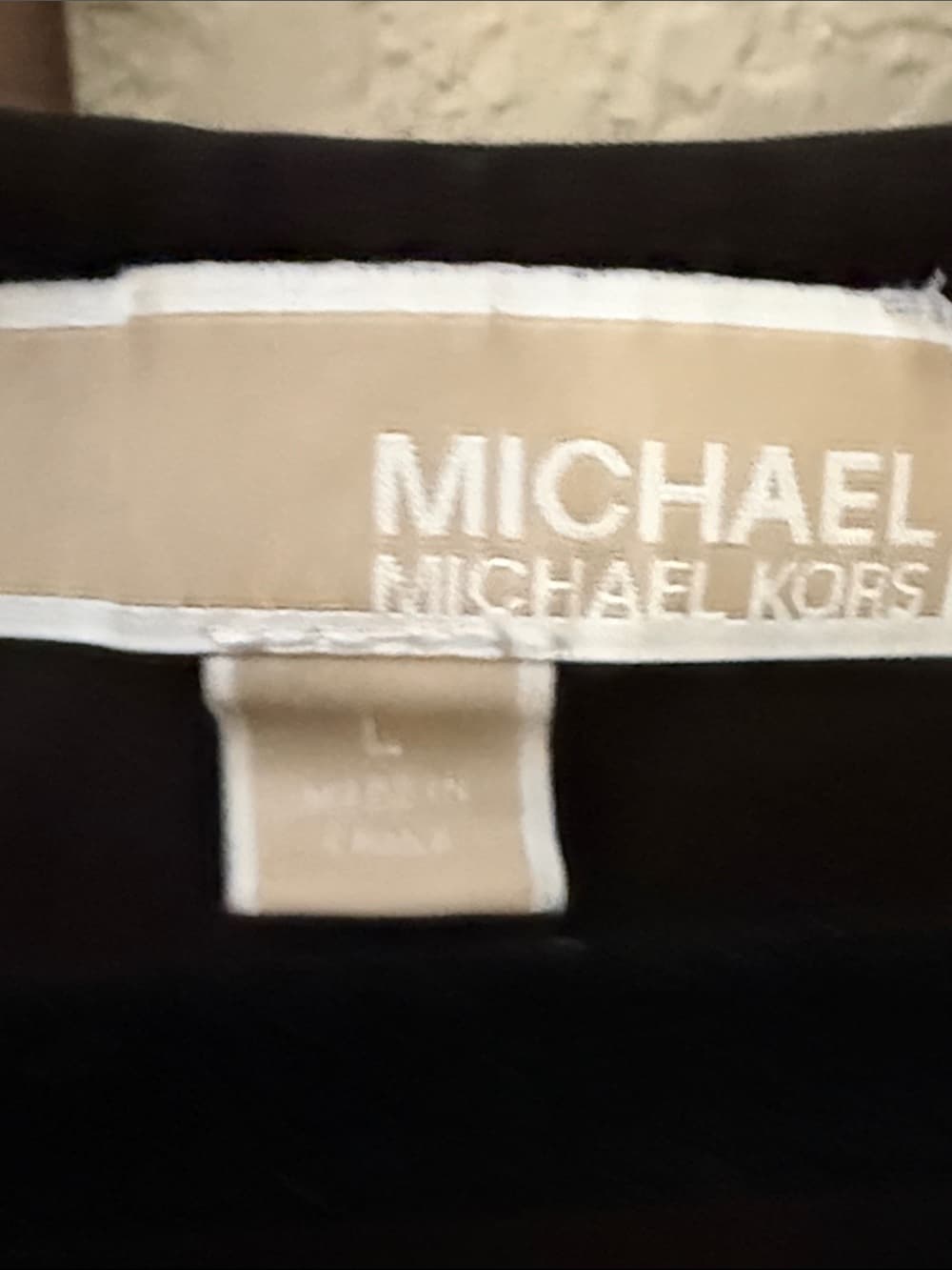 Michael Kors Black Tank with Gold MK Stud Logo large