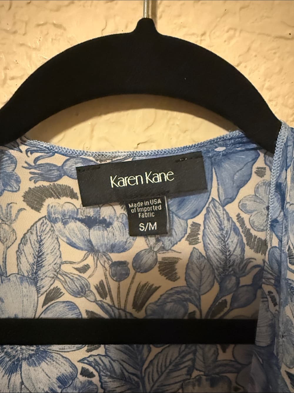 Karen Kane Blue and White Floral Swim Coverup