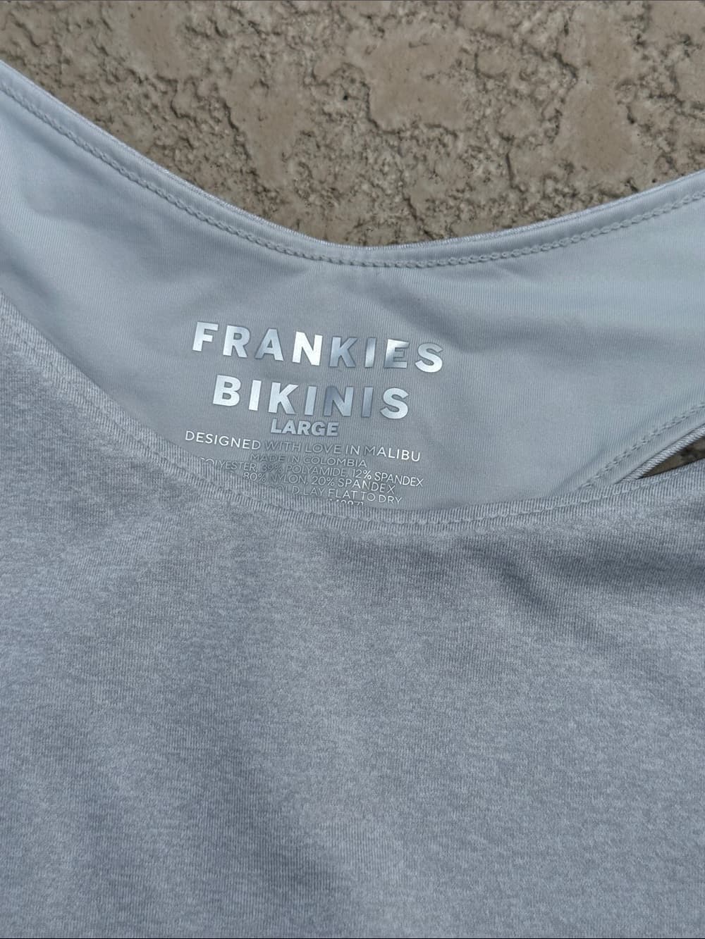 Frankie's Bikinis Grey Scoop-Back Women's Swim bottom nwt