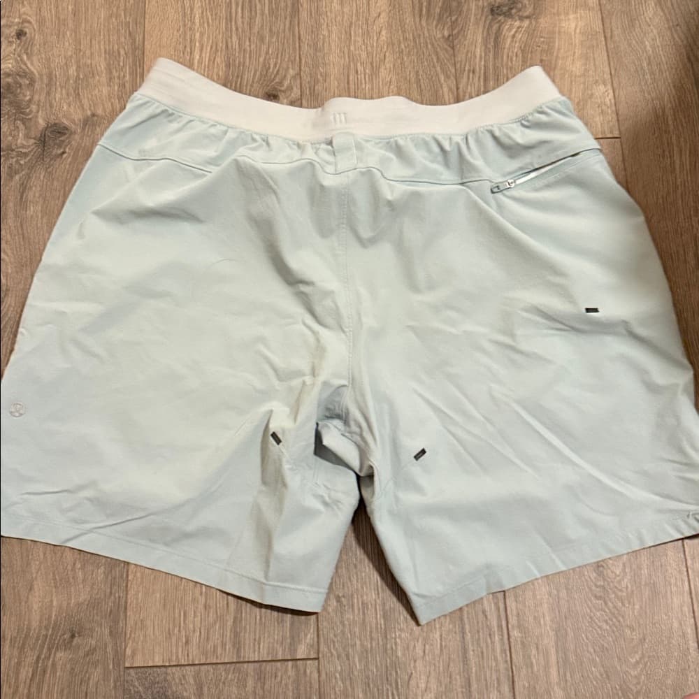 Lululemon Light Aquamarine Gray Athletic Shorts XL