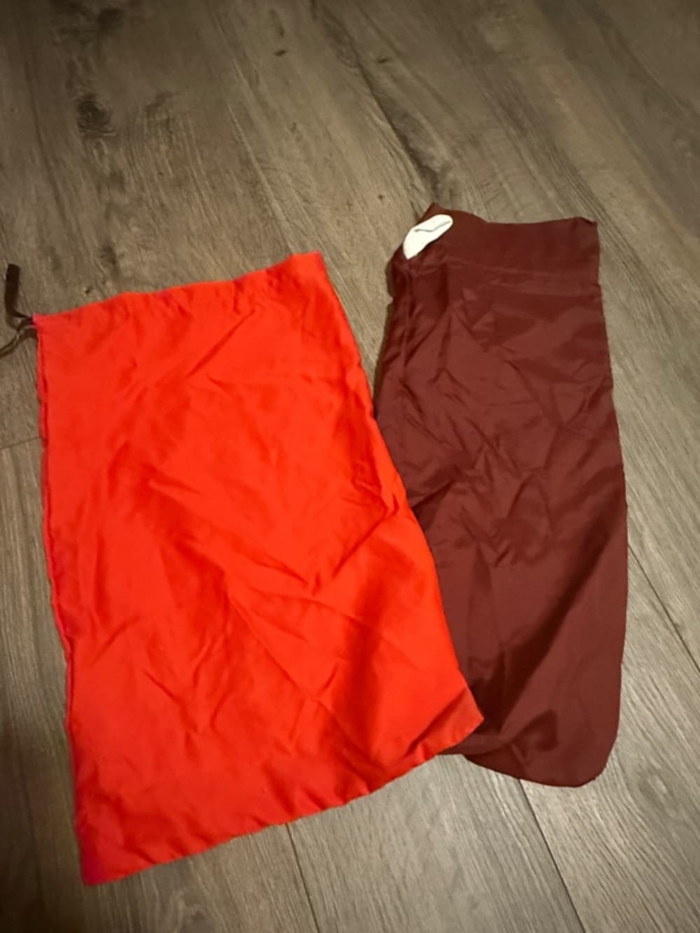 Gucci Red and Burgundy Drawstring Dust Bags