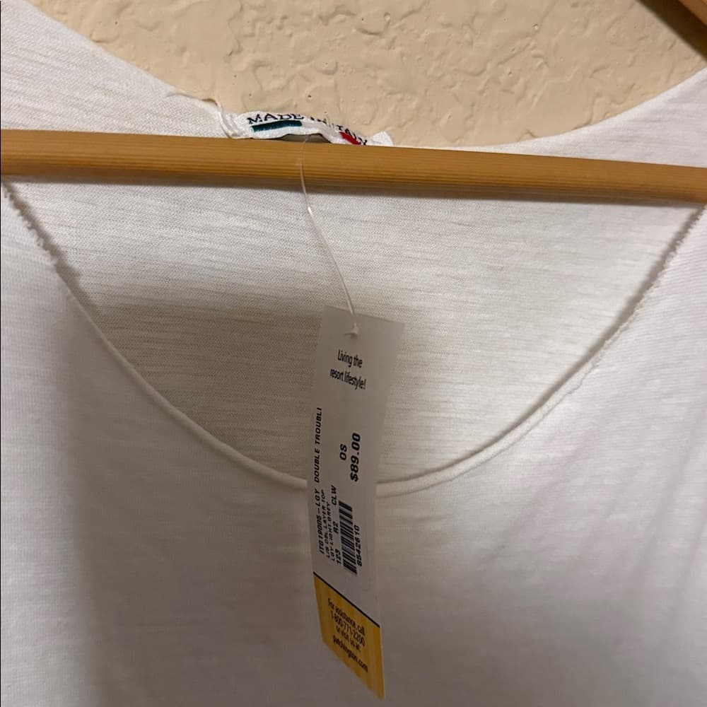 Patchington White Scoop Neck Tank