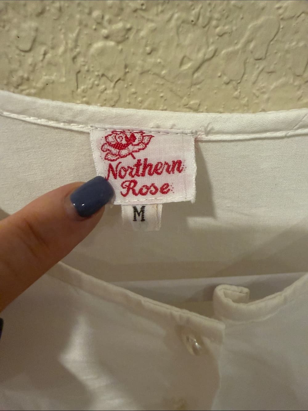 Vintage White Nightgown with Pink Floral Embroidery size medium