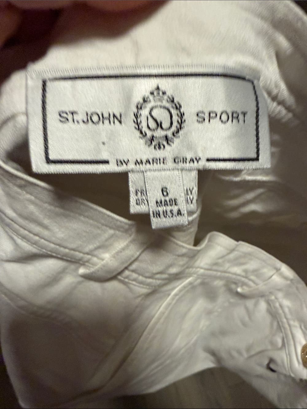 St. John Sport by Marie Gray Cream Cropped Bermuda Pants