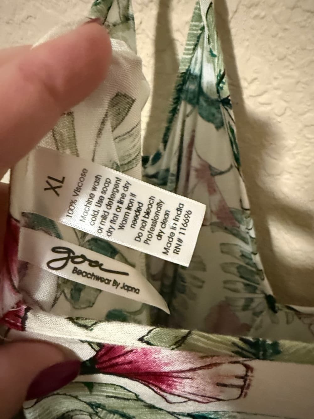 Japna Floral Spaghetti Strap Maxi Dress in Green & Pink
