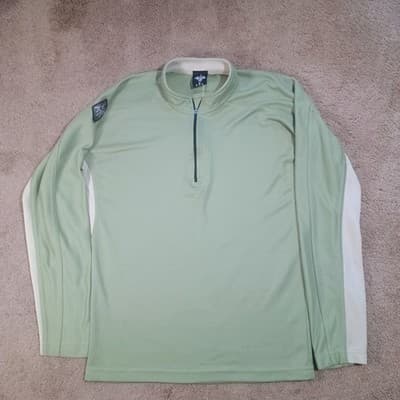 Prana Performance Long Sleeve Pullover Men's Medium Quarter Zip Up Wicks Sweat