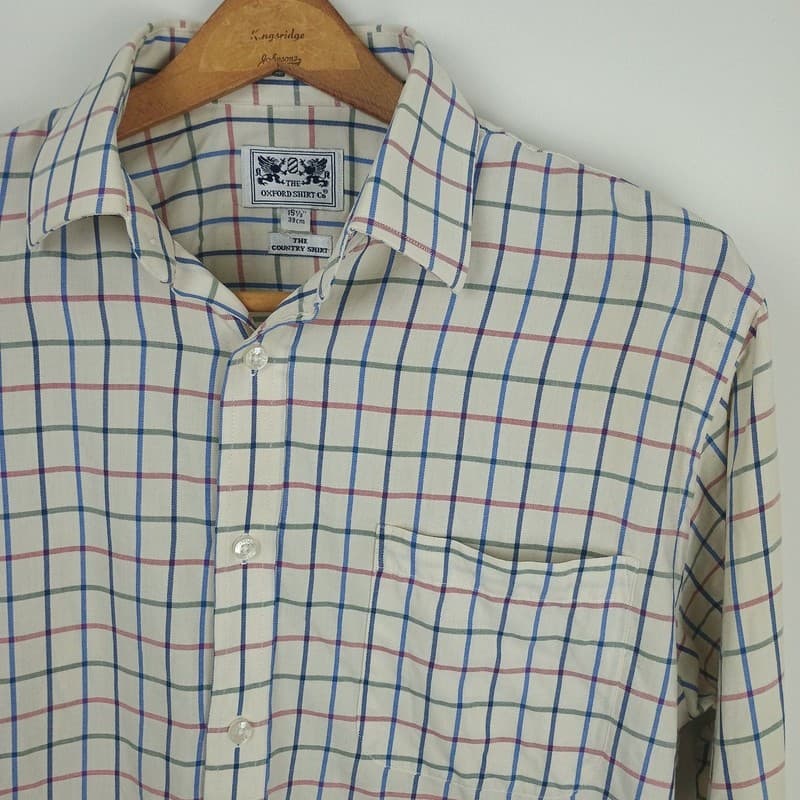 The Oxford Shirt Co. The Country Shirt Plaid Button Down Shirt 15.5