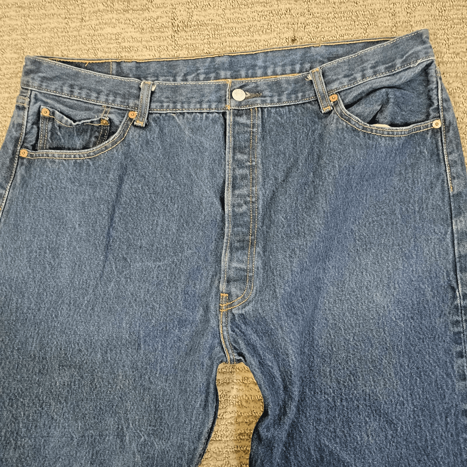 Levi's 501 Jeans Mens 40x30 Classic Fit Jeans Button Fly Big & Tall