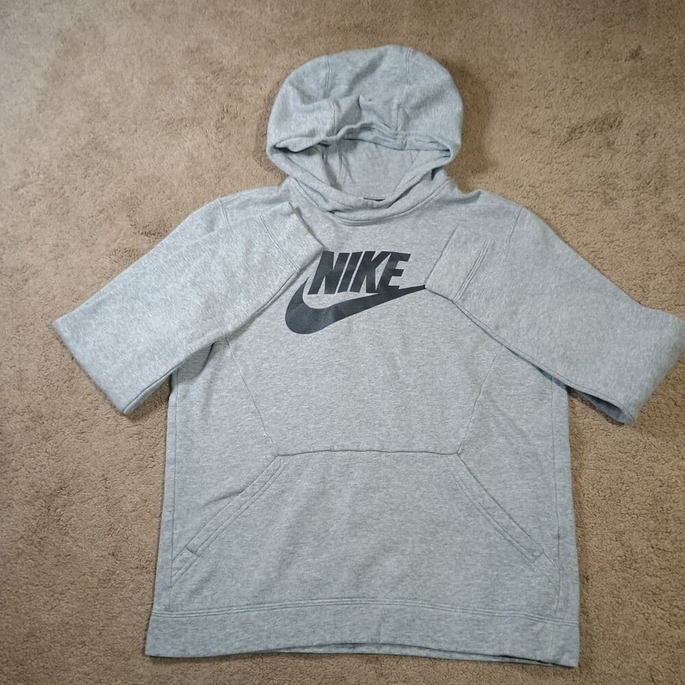 Nike Sportswear Club Large Logo Hoodie Gray Children's Medium Check Measurments