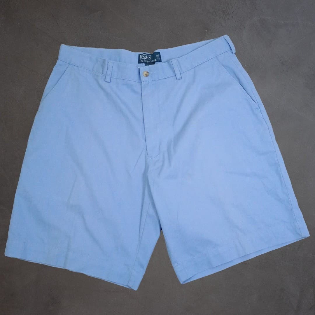 Polo Ralph Lauren Blue Chino Shorts Mens 36 Relaxed Fit Preppy Classic Summer