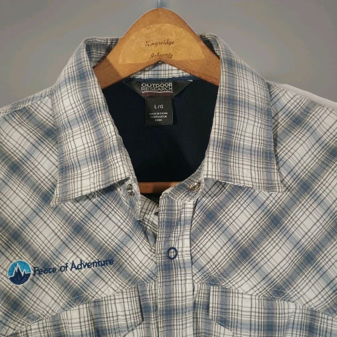 Outdoor Research Shirt Mens Large Pagosa Short Sleeve Gorpcore Hiking Shirt