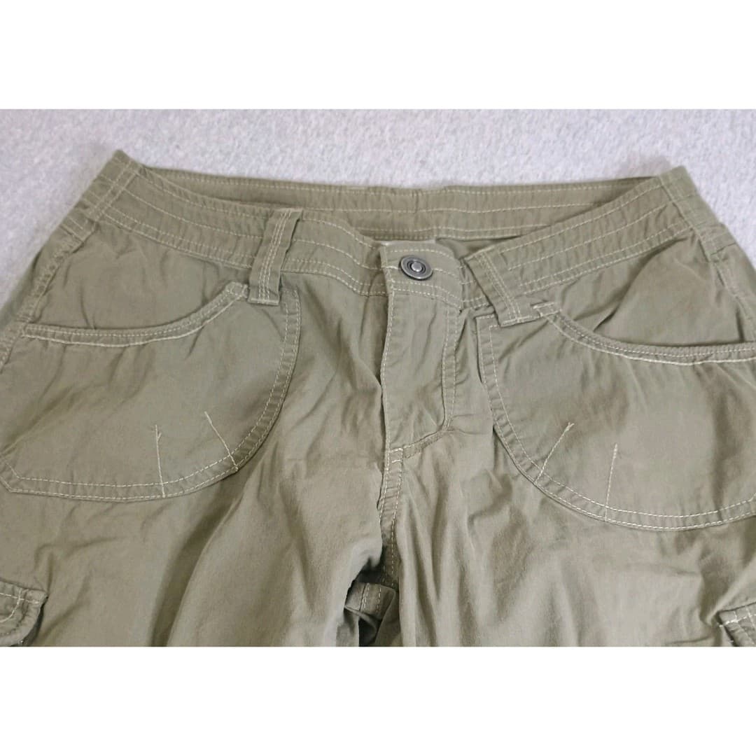 Kuhl Kontra Cargo Capri/Shorts Womens Size 6 Green Performance Stretch Summer