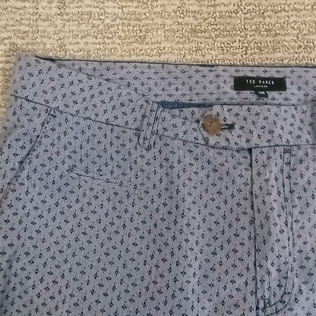 Ted Baker London Mens Shorts 38 Micro-Geometic Weave Preppy Performance Dressy
