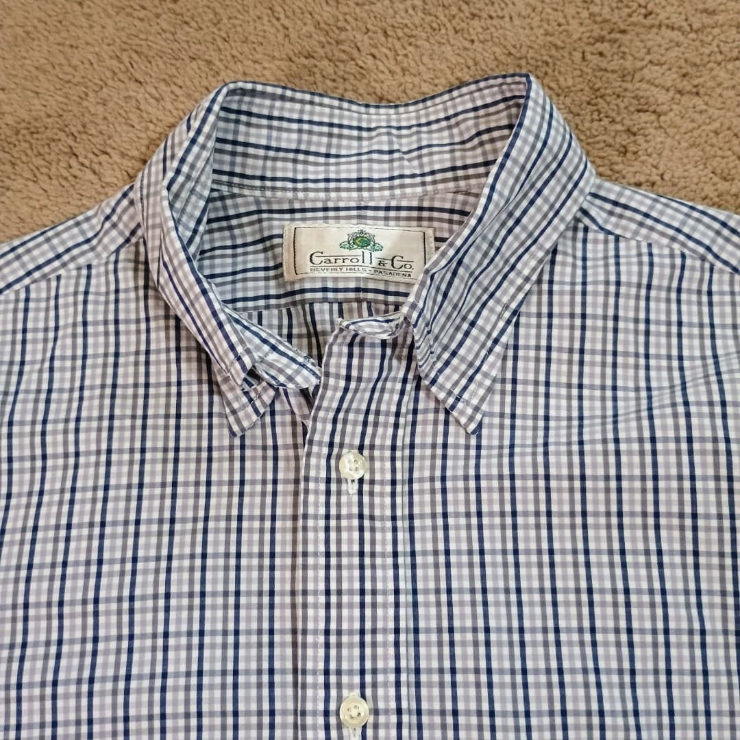 Carroll and Company Button Up Shirt Mens 14-30 Cottagecore Preppy Shirt USA