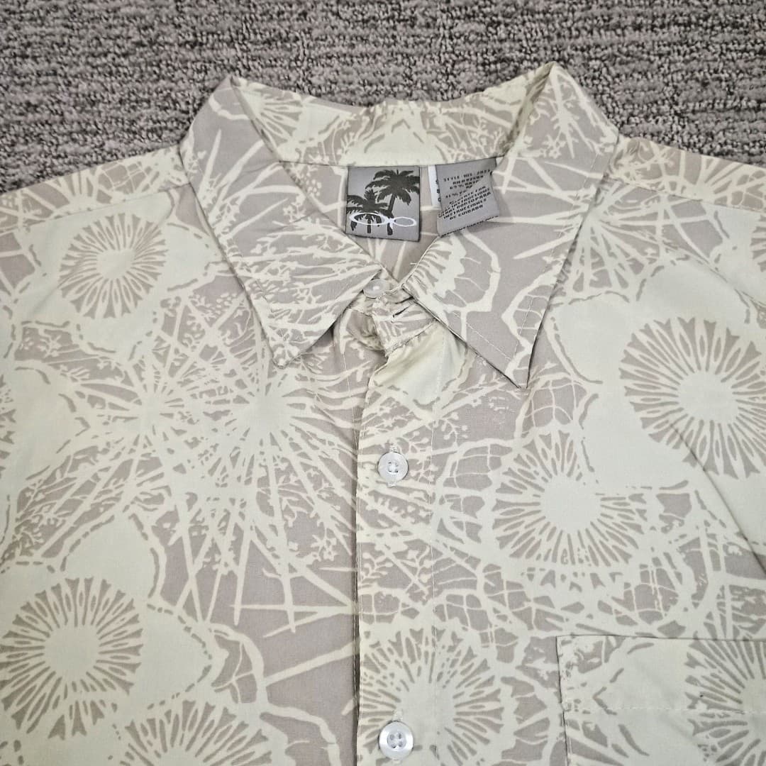 Vintage 90s Ocean Pacific OP Hawaiian Shirt XL Yellow Floral Camp Surf Luau