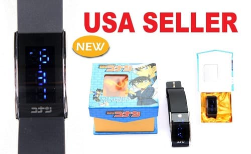 Japanese Anime Cosplay Detective Conan Fashion LED Wrist Watch WB9