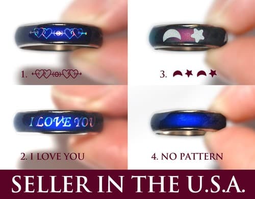 Color Change Mood Emotion Fun Wear Gift Feeling Gliitery Finger Ring JA