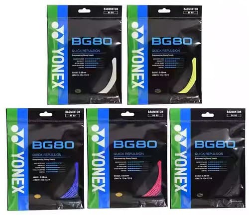 Yonex BG80 Badminton Racquet Heavy Smash Repulsion String 0.68mm 10m 33F BG80
