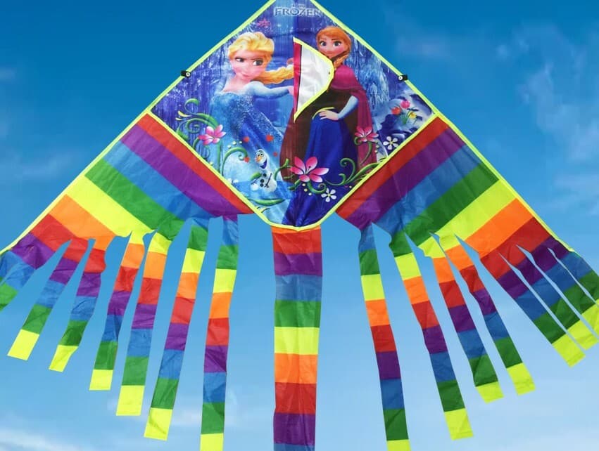 36" Disney Frozen Anna Elsa Olaf Kristoff Kite Outdoor fun flying line K100