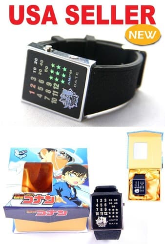 Japanese Anime Cosplay Detective Conan Fashion Digital LED Wrist Watch WB15