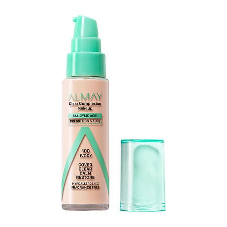 Almay, Clear Complexion Makeup, 100 Ivory, 1 Fl Oz (30 Ml)