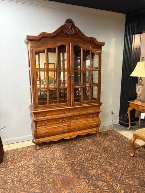 Wellesley Guild Sideboard with Lighted Glass Hutch Top