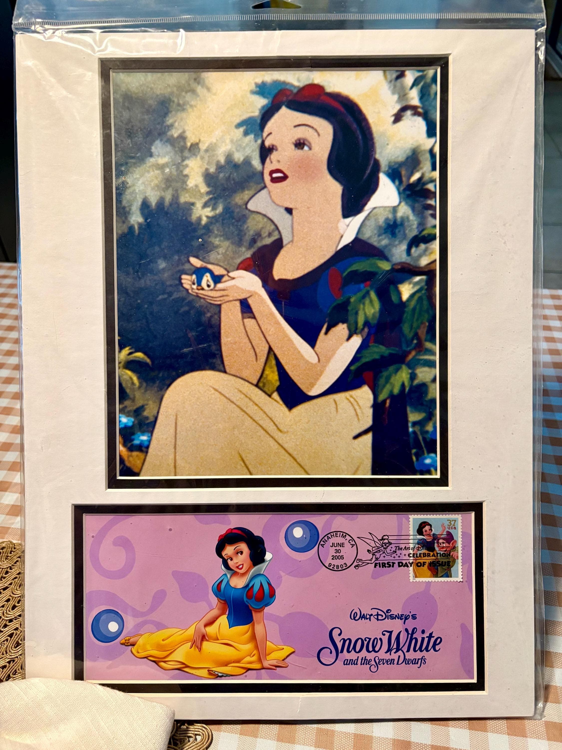 The Art of Disney: Celebration Snow White First Day of Issue Matted Print and Stamp Cover