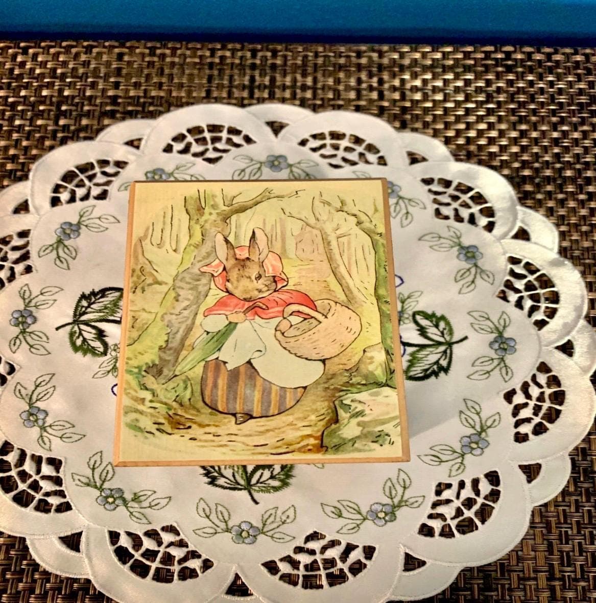 Beatrix Potter Wooden Box- Made in Switzerland~ Tale of Peter Rabbit~ Vintage