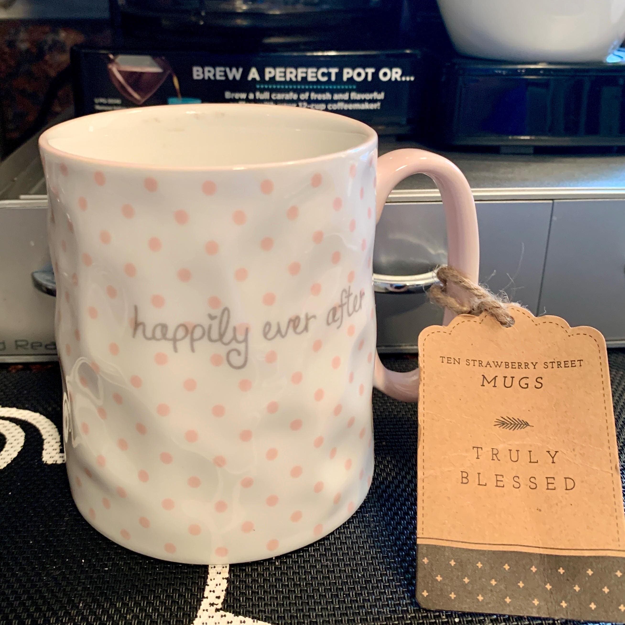 Ten Strawberry Street "Happily Ever After" Bridal Mug~ NWT