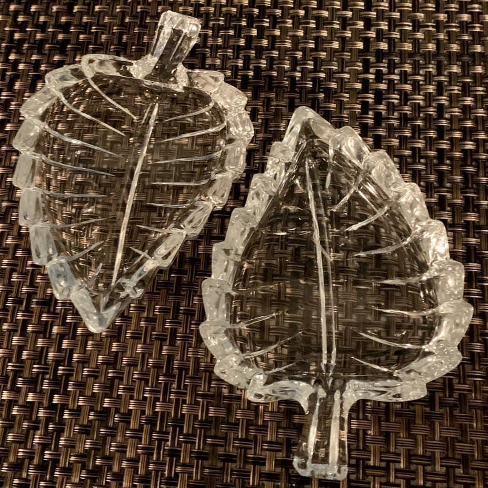 Made in Italy- Vintage Crystal Leaf Set~ Mid-century