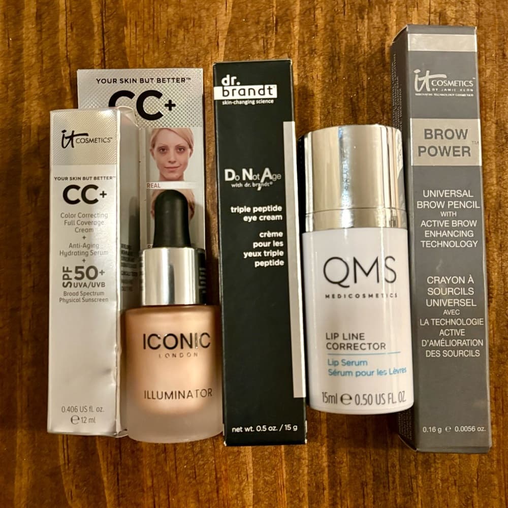 5 Item Beauty Bundle Skincare ~IT Cosmetics, QMS Lip Serum, Dr. Brandt New NIB