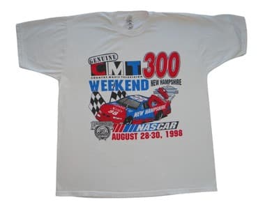 Vintage CMT 300 NASCAR Weekend New Hampshire T-Shirt 1998