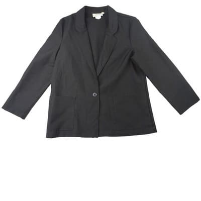Vintage Land n Sea Black Blazer Jacket An American Tradition Size 14