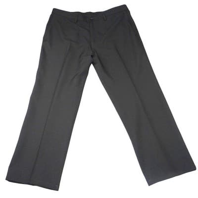 Haggar H26 Mens Dress Pants 38x29 Charcoal Black Micro Check Straight Leg Slacks