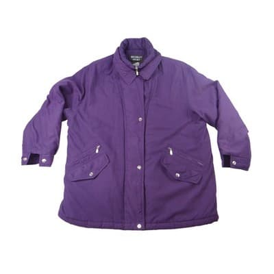 Bromley Sport Purple Quilted Lined Zip Jacket Women Sz L Thermo Loft Insulation