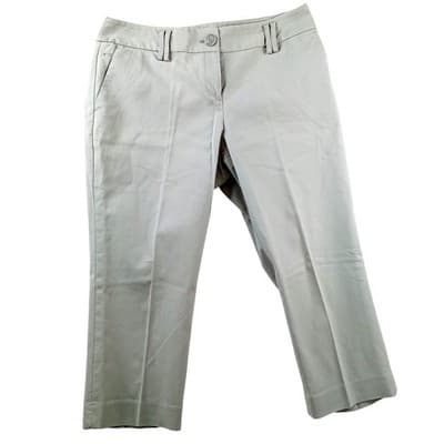 Ann Taylor LOFT Petites Julie Crop Pants Light Khaki Stone Size 10P
