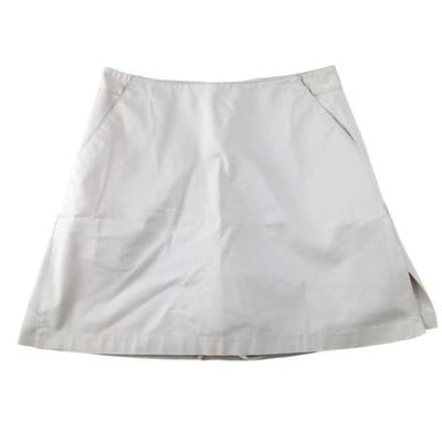 Adidas Women Khaki Stretch Golf Skort Size 6 Beige Active Tennis Skirt