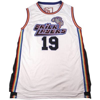 MTV Brick Layers Jersey 19 Kalith XXXL White Basketball Music Television
