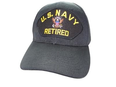 U.S. Navy Retired Black Baseball Cap
