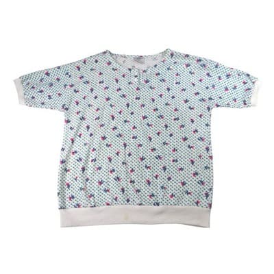 PARTNERS Mervyns Womens Size Small Floral Print V Neck Short Sleeve Top
