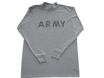 Gray Long Sleeve ARMY Turtleneck Shirt