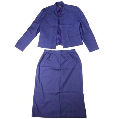 Vintage 2 piece Steven Michaels Skirt Suit Classic Navy Blue Made in USA Classic