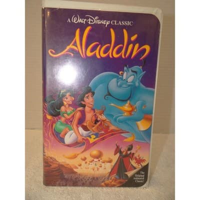 Walt Disney Aladdin VHS The Classics Black Diamond Original Animated Movie 1662